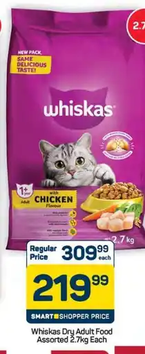 Pick n Pay Hypermarket Whiskas Dry Adult Food Assorted 2.7kg offer