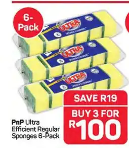 Pick n Pay Hypermarket PnP Ultra Efficient Regular Sponges 6-Pack offer