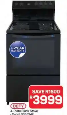 Pick n Pay Hypermarket 4-Plate Black Stove offer