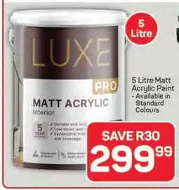 Pick n Pay Hypermarket Luxe Pro Matt Acrylic Paint offer