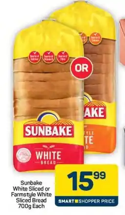 Pick n Pay Hypermarket Sunbake White Sliced or Farmstyle White Sliced Bread offer