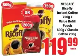 Boxer Nescafe Ricoffy Instant Coffee/ Value Refill Pouch/ Classic Coffee offer