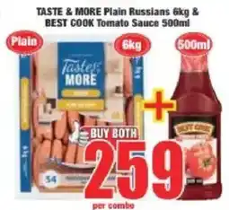 Boxer Taste & more plain russians & best cook tomato sauce offer