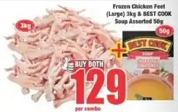 Boxer Frozen Chicken Feet & Best Cook Soup Assorted offer