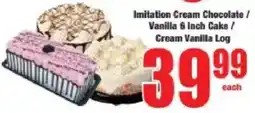 Boxer Imitation Cream Chocolate/ Vanilla 6 Inch Cake/ Cream Vanilla Log offer