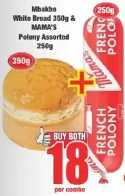 Boxer Mbakho White Bread & MAMA'S Polony Assorted offer