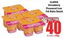 Boxer Clover strawberry flavoured low fat dairy snack offer