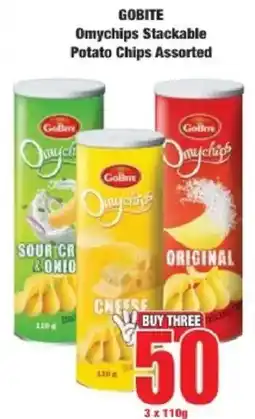Boxer Gobite omychips stackable potato chips assorted offer
