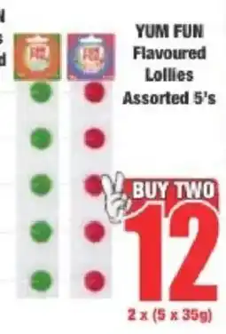 Boxer Yum Fun Flavoured Lollies Assorted offer