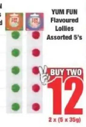 Boxer Yum Fun Flavoured Lollies Assorted offer