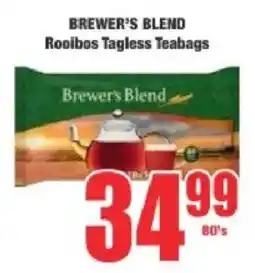 Boxer Brewer's blend rooibos tagless teabags offer