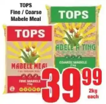 Boxer Tops fine coarse mabele meal offer