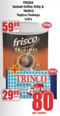 Boxer Frisco instant coffee & trinco offer