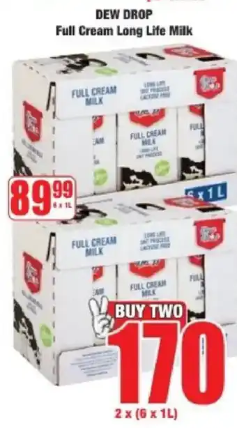 Boxer Dew drop full cream long life milk offer