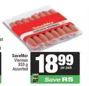 Spar SaveMor Viennas Assorted-333g Per Pack offer