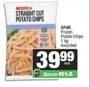 Spar Spar Frozen Potato Chips Assorted-1Kg offer