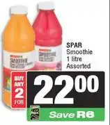 Spar Spar Smoothie Assorted-For 2 x 1L offer