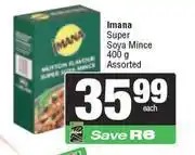 Spar Imana Super Soya Mince Assorted-400g offer