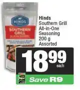 Spar Hinds Southern Grill All In One Seasoning Assorted-200g offer