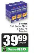 Spar Fruitee Fruit Nectar Blend Assorted-6 x 200ml offer