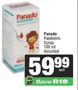 Spar Panado Paediatric Syrup-100ml offer