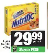 Spar Alpen Nutrific-450g Per Pack offer