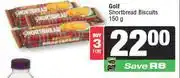 Spar Golf Shortbread Biscuits-For 3 x 150g offer