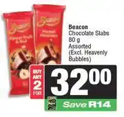 Spar Beacon Chocolate Slabs Assorted-For 2 x 80g offer