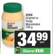 Spar Spar Original Or Tangy Mayonnaise-750g offer