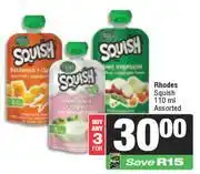 Spar Rhodes Squish Assorted-For 3 x 110ml offer