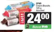 Spar Spar Cream Biscuits Assorted-For 3 x 125g offer