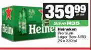 Spar Heineken Premium Lager Beer NRB-24 x 330ml offer