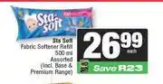 Spar Sta Soft Fabric Softener Refill-500ml offer