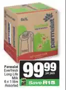 Spar Parmalat Everfresh Long Life Milk-6 x 1L offer