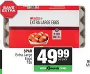 Spar Spar Extra Large Eggs-18s Per Pack offer