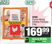 Spar Spar Frozen Mixed Chicken Portions-4Kg offer