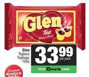Spar Glen Tagless Teabags-100s Per Pack offer