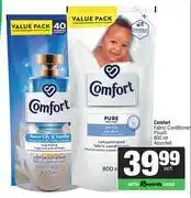 Spar Comfort Fabric Conditioner Pouch Assorted-800ml offer