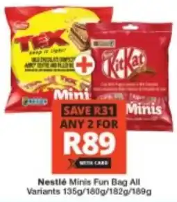 Checkers Nestlé Minis Fun Bag All Variants offer