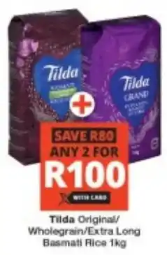 Checkers Tilda Original/ Wholegrain/ Extra Long Basmati Rice offer