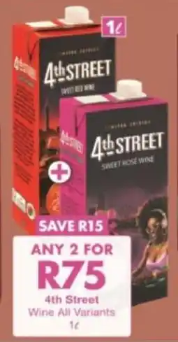 President Hyper 4th Street Wine All Variants offer