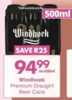 President Hyper Windhoek Premium Draught Beer Cans offer