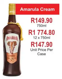 Johnny's Liquor Hypermarket Amarula Cream offer