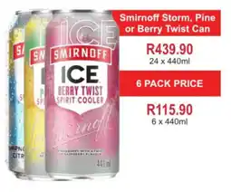 Johnny's Liquor Hypermarket Smirnoff Storm, Pine or Berry Twist Can offer