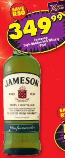 Shoprite Liquor Jameson Triple Distilled Irish Whiskey offer