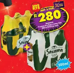 Shoprite Liquor Savanna Premium Dry/ Angry Lemon Cider NRB offer