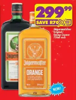 Shoprite Liquor Jägermeister Original/ Orange Liqueur offer