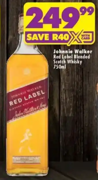 Shoprite Liquor Johnnie Walker Red Label Blended Scotch Whisky offer