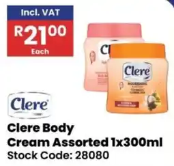 Africa Cash and Carry Clere Body Cream Assorted offer