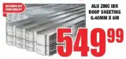 Boxer Build Alu zinc ibr roof sheeting offer